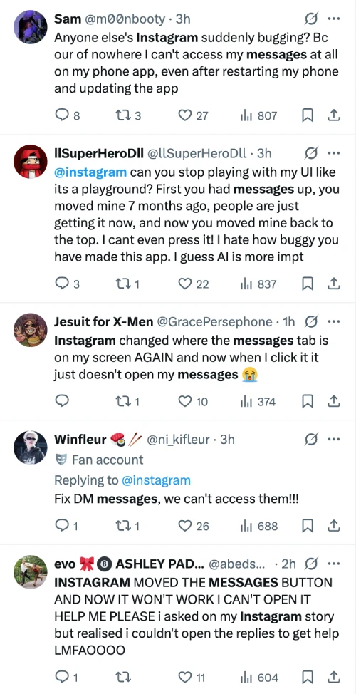 instagram-dm-bug-complaints-on-x