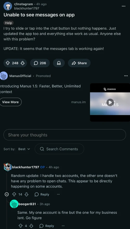 instagram-dms-not-opening-complaint