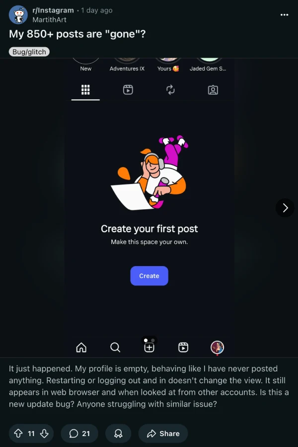 instagram-no-posts-bug