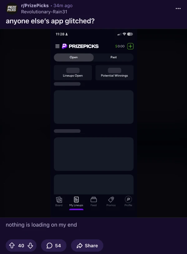 prizepicks-not-loading-complaint-reddit