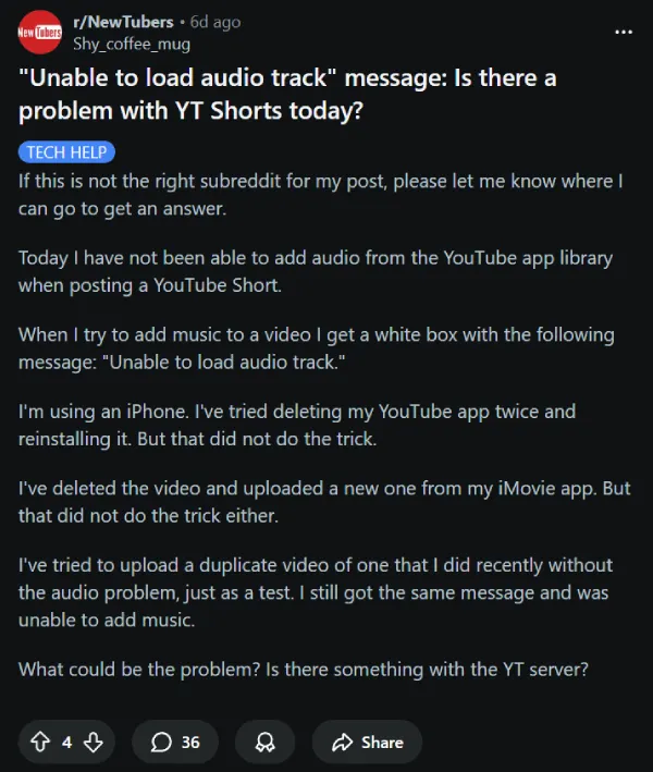 youtube-shorts-unable-to-load-audio-track-error-ios