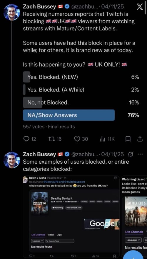 Twitch blocking UK streamers