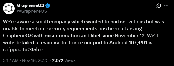 GrapheneOS-small-company-partnership-attacks