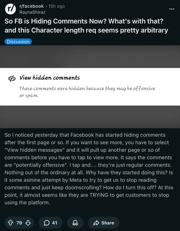 facebook-view-hidden-comments-bug-complaint-reddit