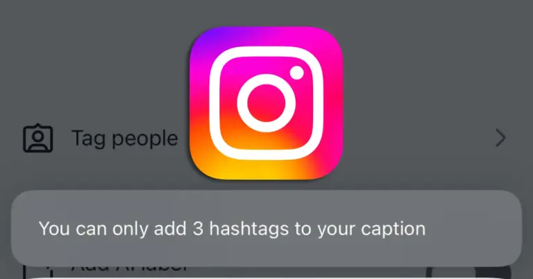 Instagram seems to be experimenting with 3-hashtag limit for posts