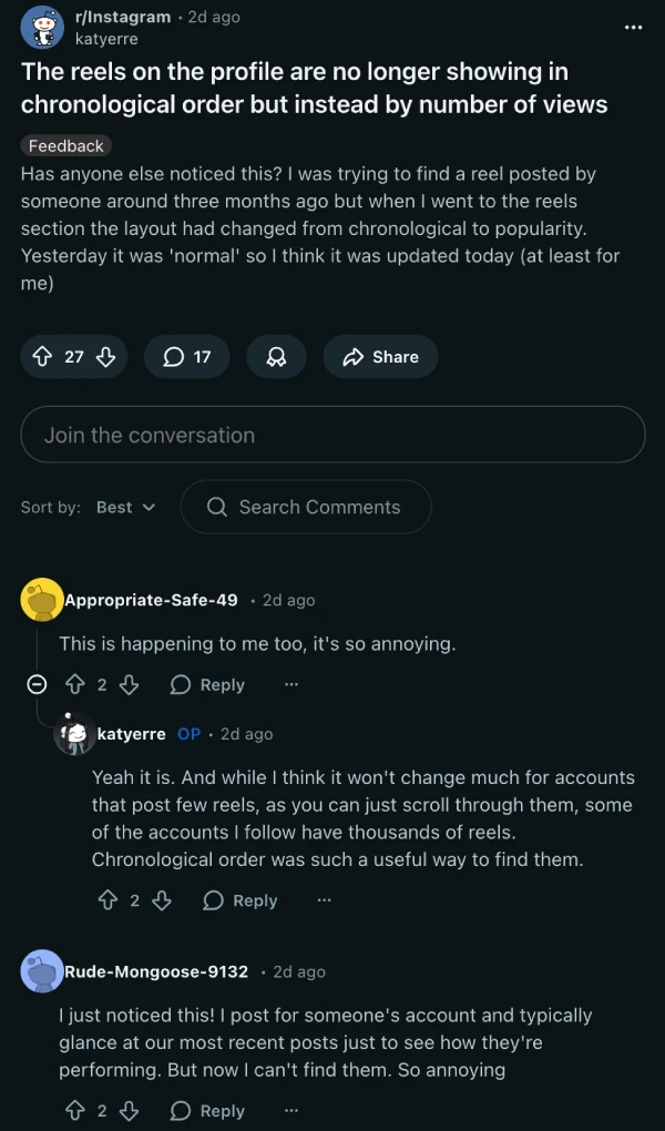 instagram-reels-sort-by-views-complaint