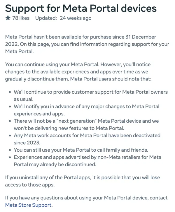 meta-portal-support-page