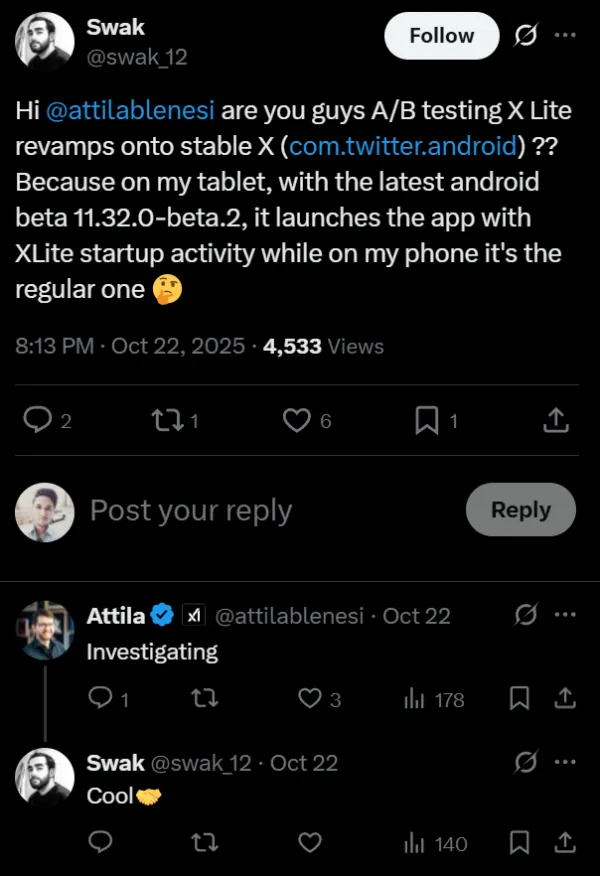 x-lite-app-testing-information