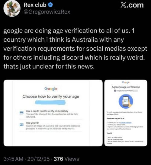 Google age verification