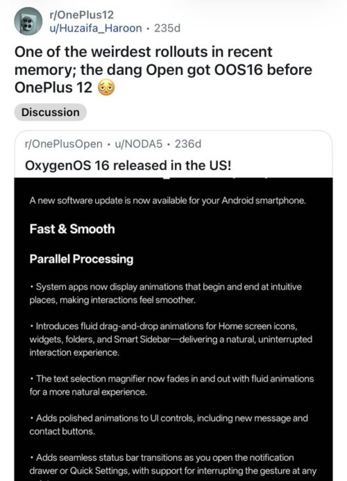 OOS16 Oneplus 12