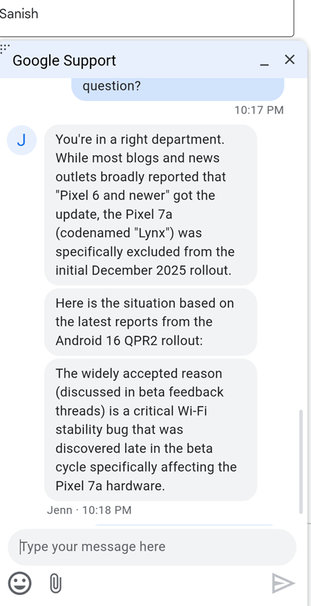 Google-Pixel-7a-December-2025-update-delay