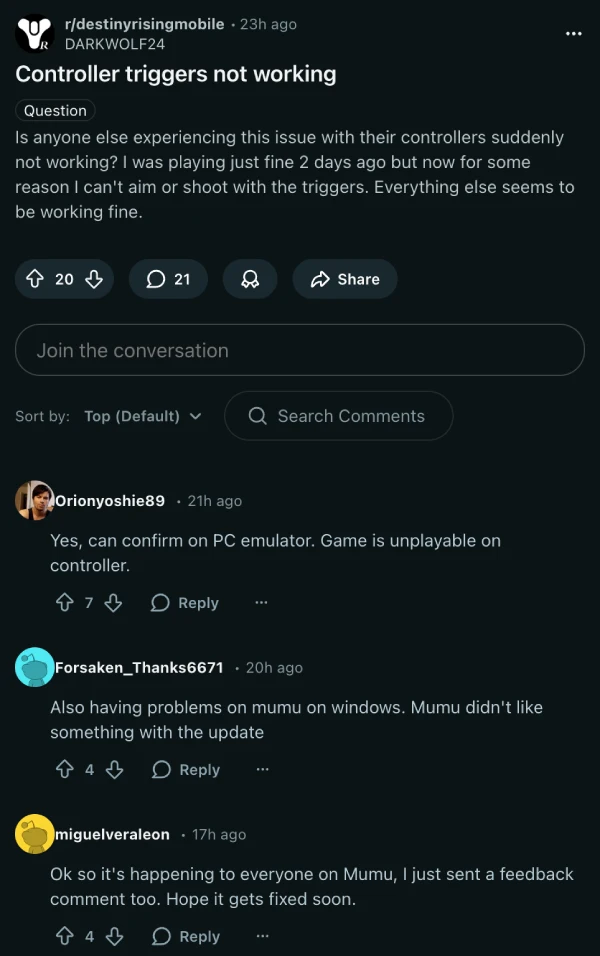How to fix Destiny Rising Mobile controller triggers on MuMu Player