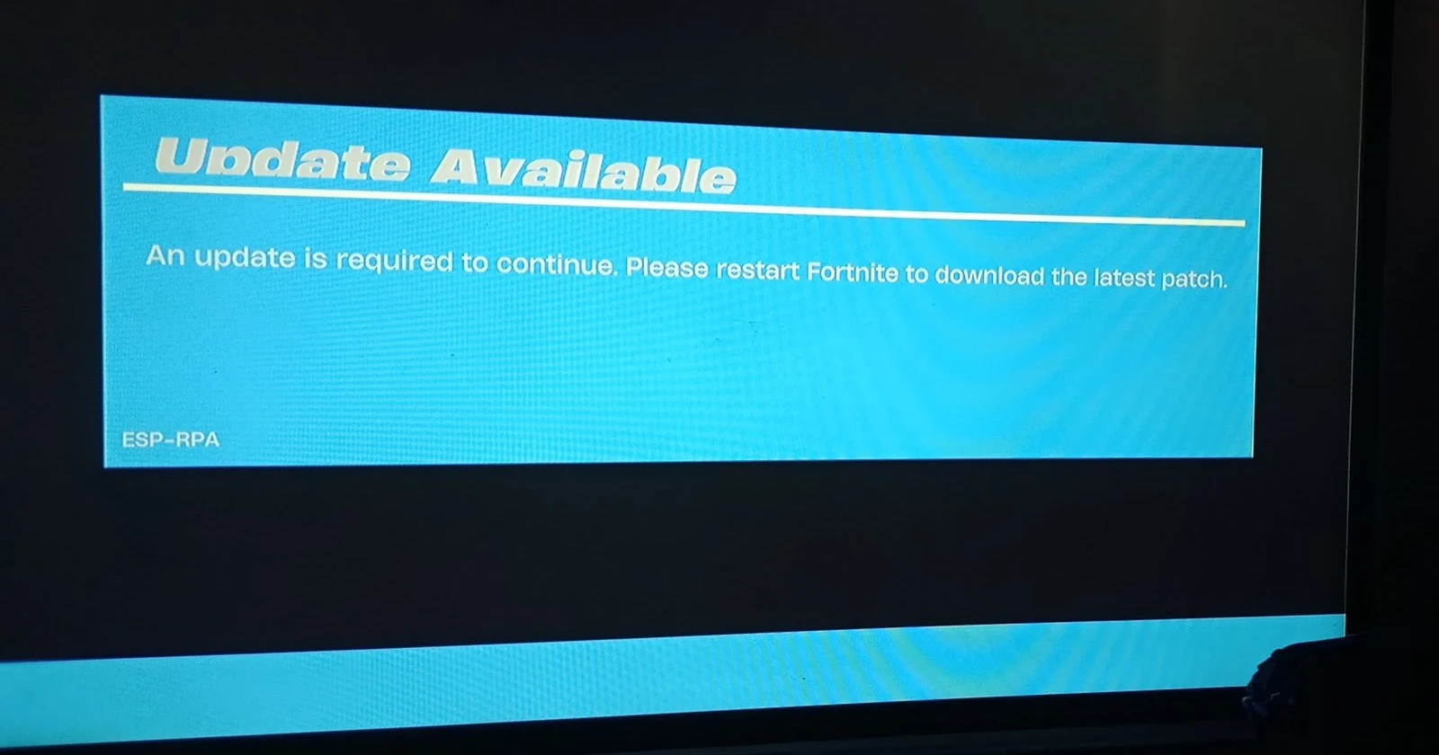 PS5 owners report Fortnite stuck on ‘update available’ screen