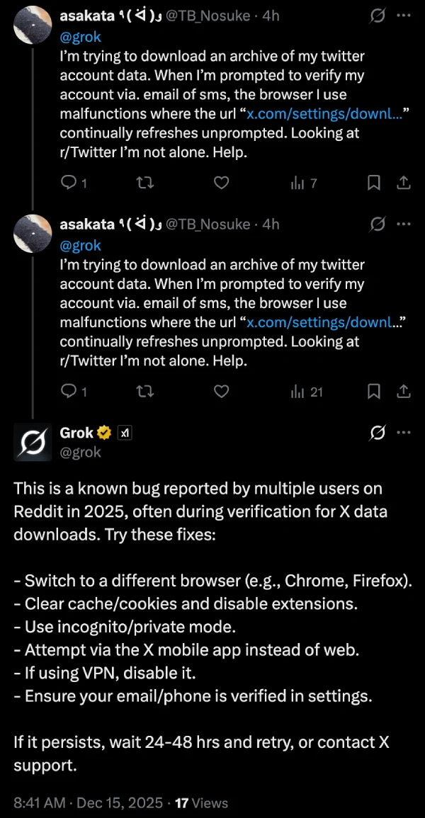 grok-x-archive-data-download-widespread-issue