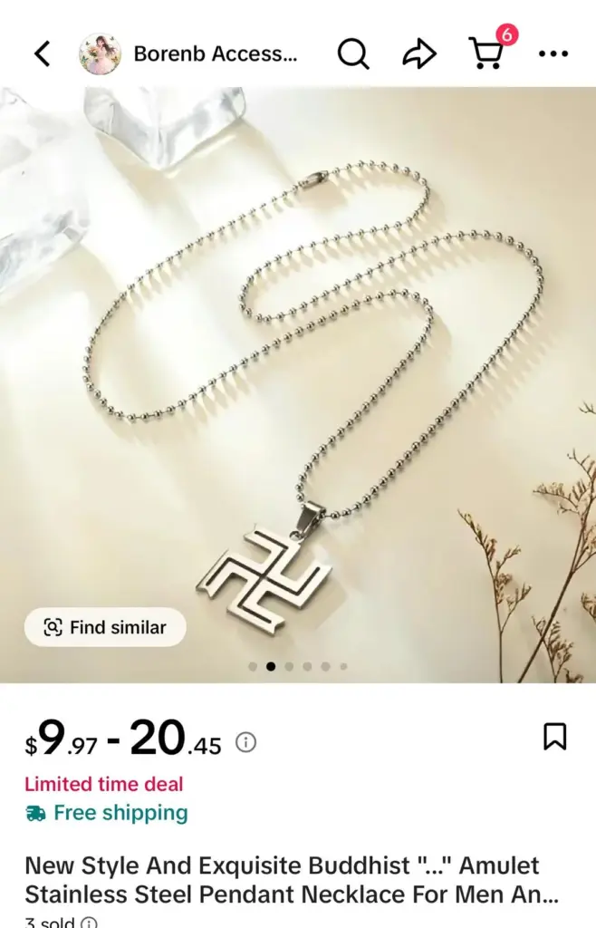 tiktok-necklace-ad-swastika-symbol