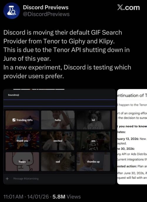 Discord klipy and giphy