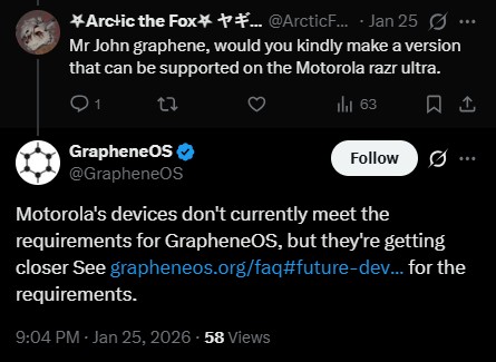 Motorola-GrapheneOS-support