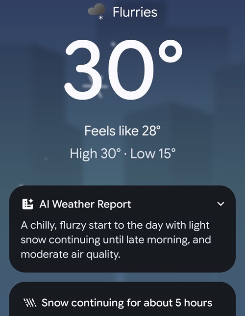 Pixel-Weather-AI-forecast