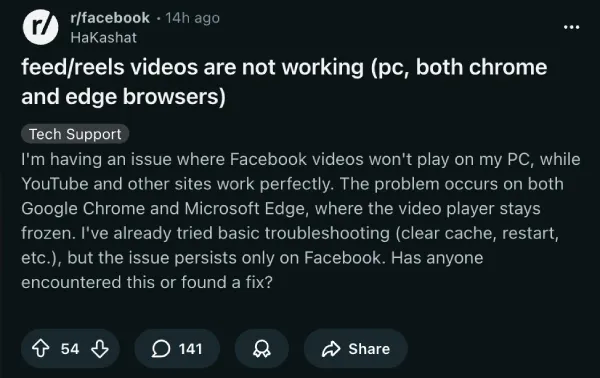 facebook-reels-videos-playback-bug-complaint