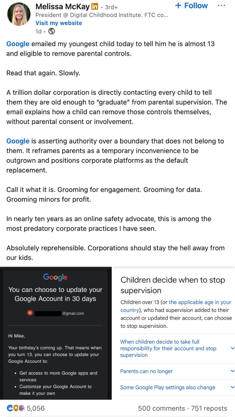 google-13-year-old-account-family-link-email