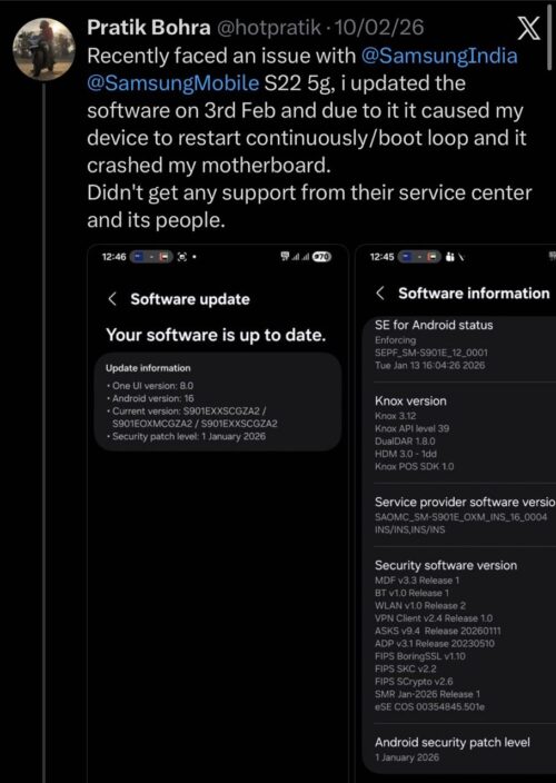 S22 bootloop