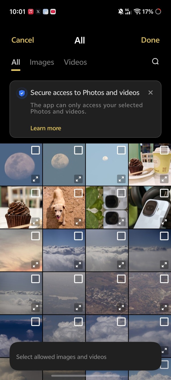 Non-Google image selector.