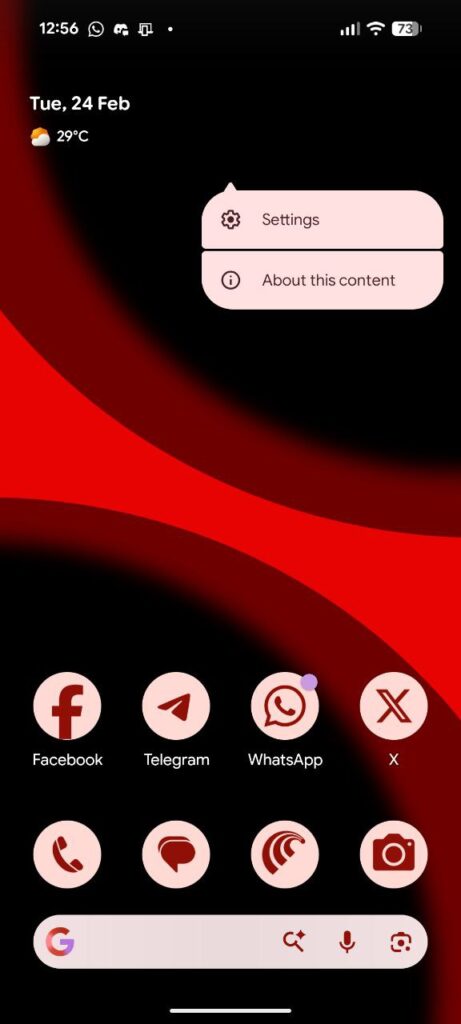 Pixel-at-a-glance-widget-settings