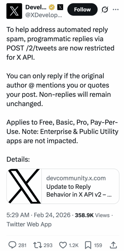 X makes it harder for bots to spam replies under popular posts