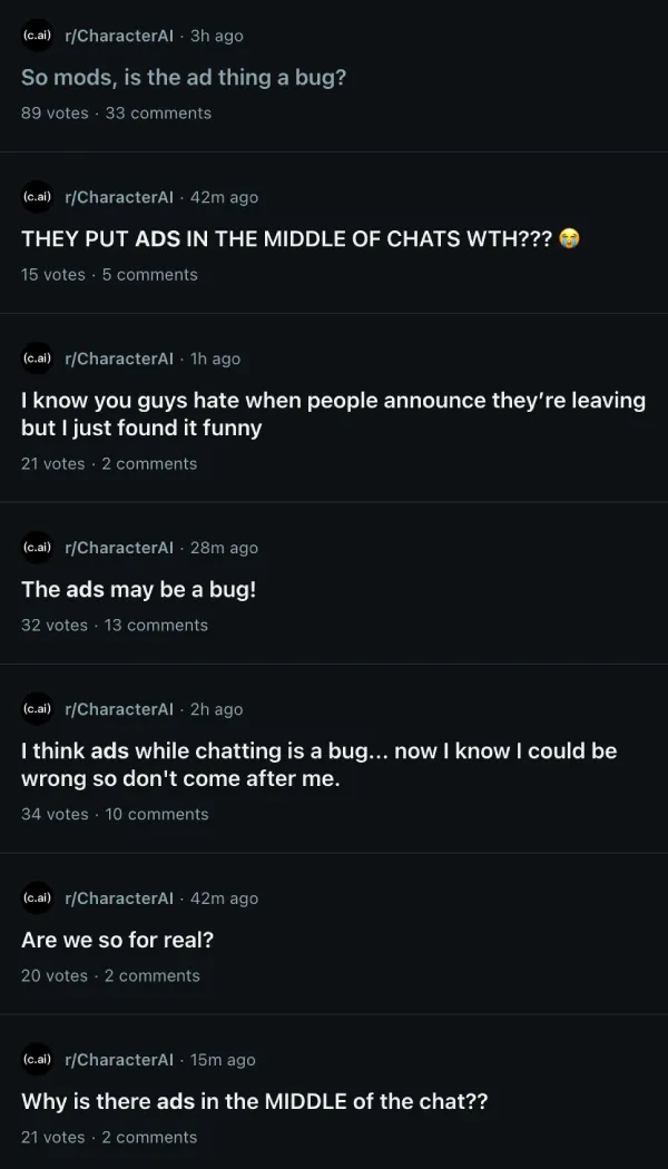 character-ai-ads-middle-of-chat-multiple-reports