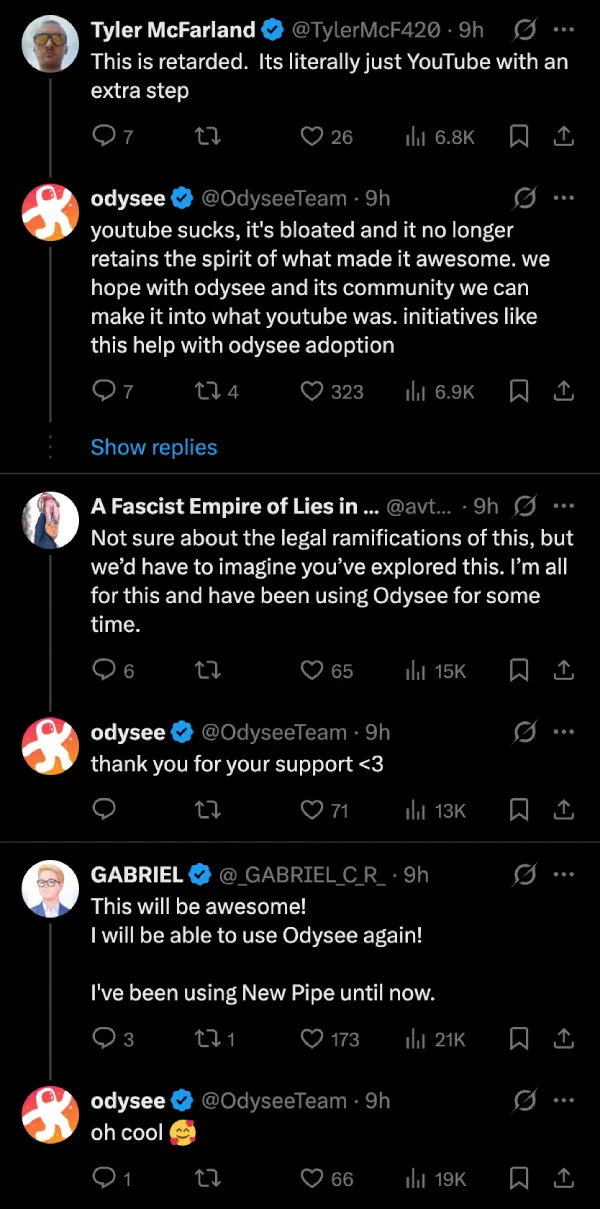 odysee-youtube-announcement-reactions