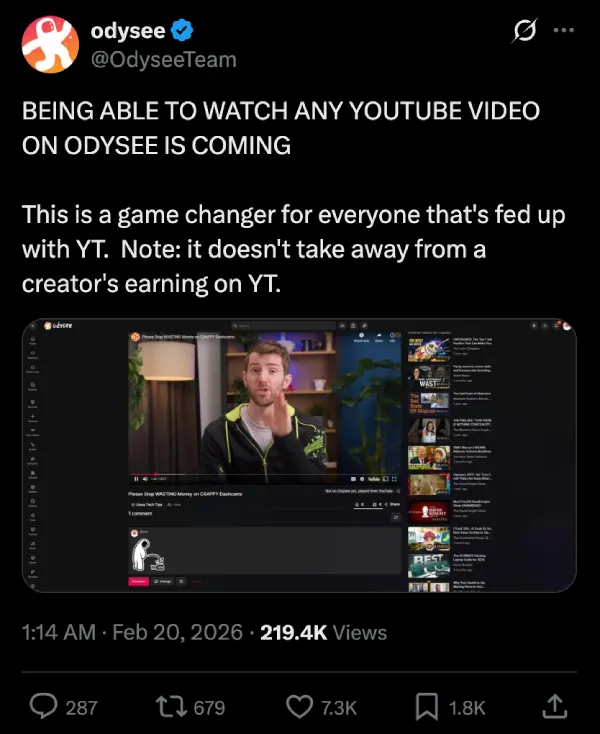 odysee-youtube-integration-announcement
