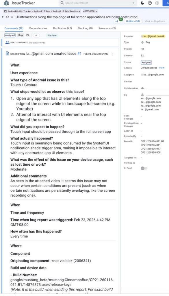 Pixel display top unresponsive