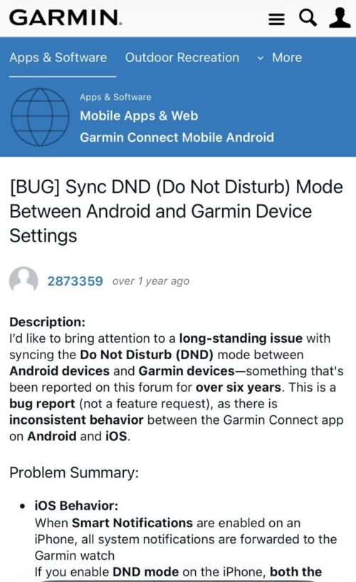 Garmin DND Android