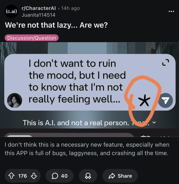 La gente se burla del nuevo botón de Patrick Star en Reddit.