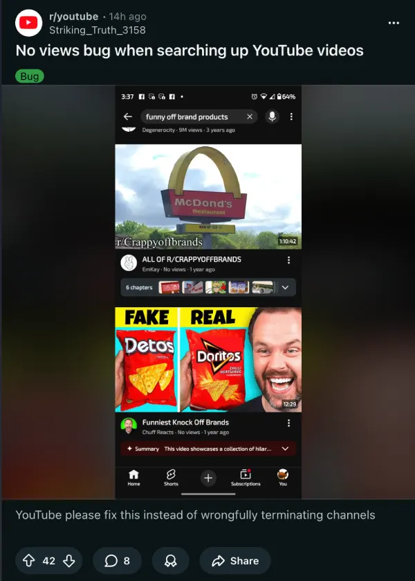 youtube-bug-no-views-search-results-complaint