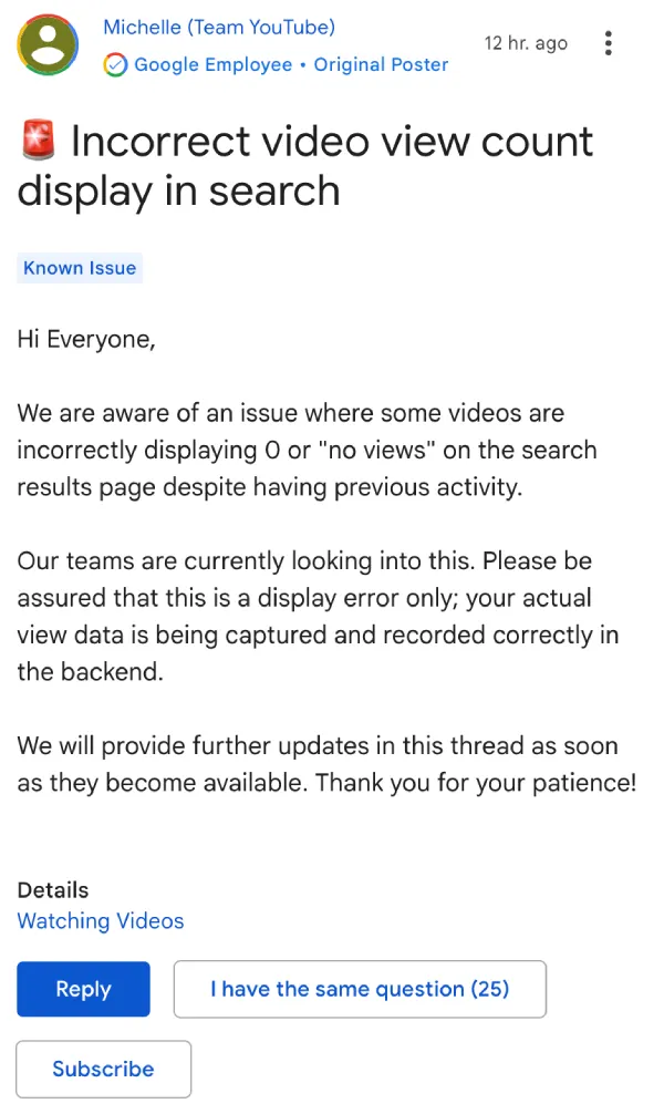 youtube-view-count-search-bug-acknowledged