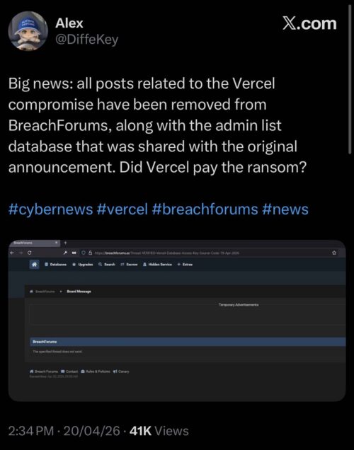 Vercel breach