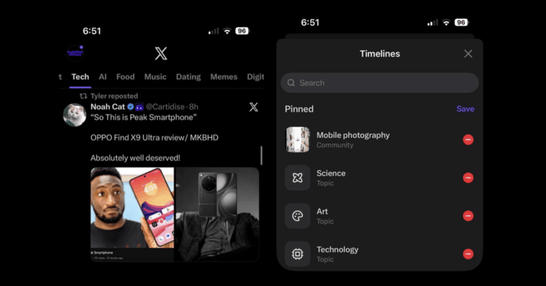 X rolls out custom timelines, while topic snooze starts showing up more widely