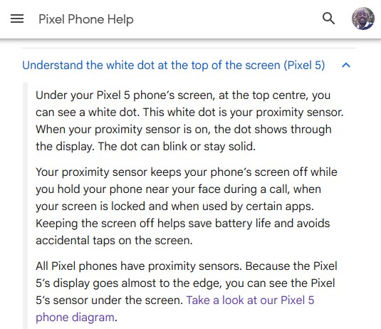 Google-Pixel-5-dot-on-the-screen-proximity-sensor