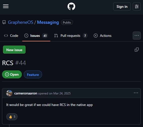 GrapheneOS-RCS-support