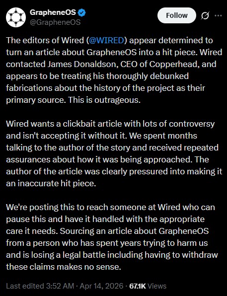 GrapheneOS y WIRED