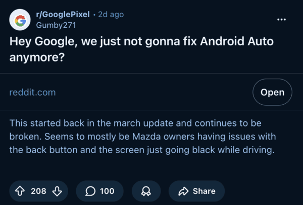 Problema del botón de retroceso en Android Auto.