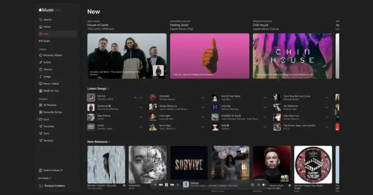 Apple Music’s web player gets a Liquid Glass-inspired redesign in beta