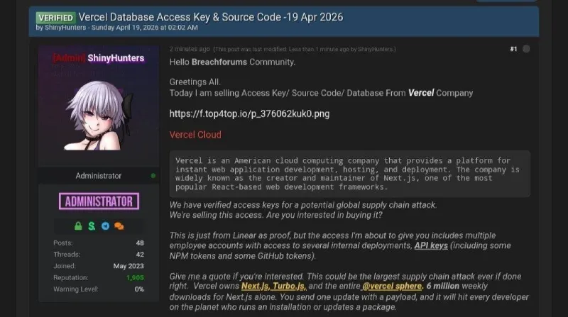 fake-shinyhunters-vercel-hack-post