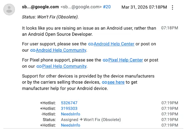error de bucle de arranque de Google Pixel de marzo