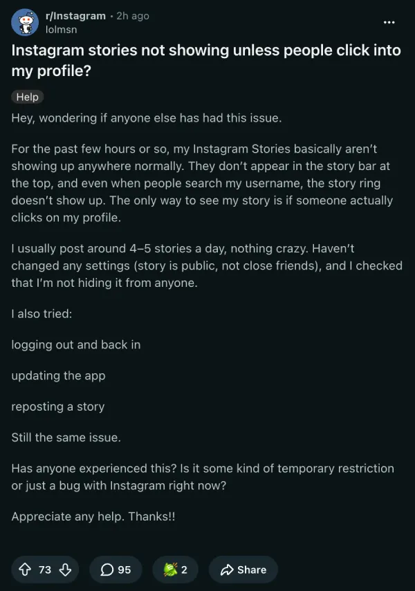 instagram-stories-not-showing-bug-complaints-reddit
