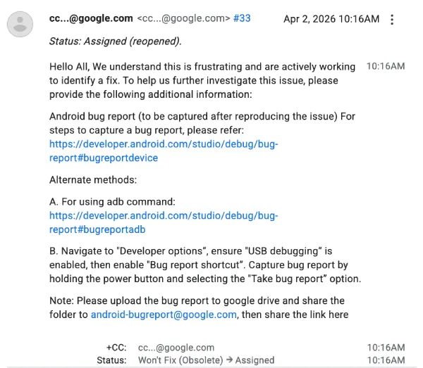 investigación del problema de la pantalla de bloqueo de Pixel de marzo