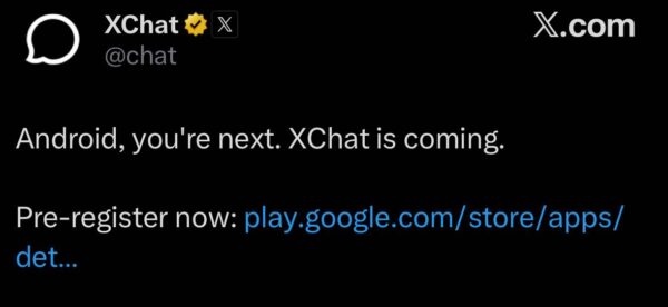 XChat preregistrations