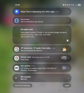 OneUI 8 Notification panel