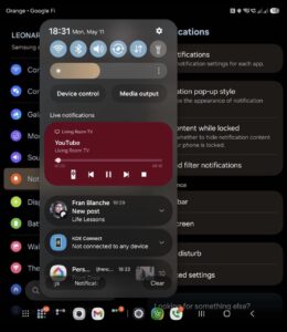 OneUI 8.5 notification panel